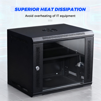 Armoire de serveur murale 19 pouces de haute qualité 4U 6U 9U à 24U pour centres de données, en stock