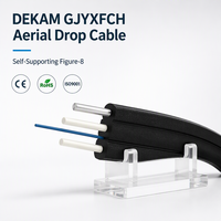 Pabrik DEKAM Grosir GJYXFCH 1 2 4 Core Figure 8 Kabel Serat Optik Udara FTTH Luar Ruangan yang Dapat Menopang Diri Sendiri