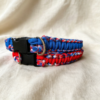 Collier pour chien en paracorde tressé, durable, tissé à la main, multicolore, à libération rapide avec anneau en D pour la randonnée en plein air, l'entraînement, accessoires pour animaux de compagnie