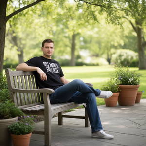 Camiseta Not Moms Favorite, color negro, unisex, talla mediana para adultos - Product Image 1