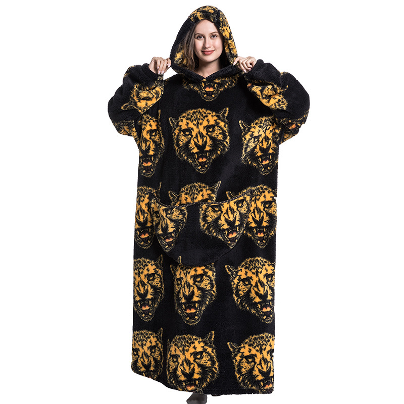 Leopard head thermal jacket-extended length