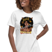 Fille noire personnalisée juste bénie pas cher DTF transferts presse papier de transfert de chaleur vinyle pour chemises