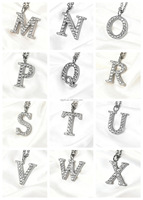 Breloques Lettres DIY en Zircon et Acier Inoxydable 316L, 26 Pendentifs Alphabet pour Boucles d'Oreilles, Bracelets, Colliers, Composants de Bijoux