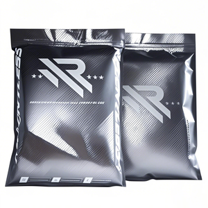 Tùy chỉnh nhôm lá dây kéo túi may mặc bao bì bóng hoàn thành quần áo nhựa bạc kim loại Zip khóa túi - Product Image 4