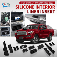Accessoires d'intérieur de voiture tacoma Tech entièrement recouvert Bgucar Silicone Insert de doublure intérieure sur mesure pour 3rd Gen Tacoma 2016-2023