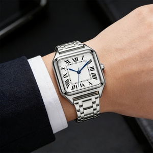 Reloj de pulsera de cuarzo para hombre con números romanos, de acero inoxidable, estilo empresarial, a la moda, 2026 - Product Image 3