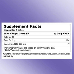 Complément alimentaire de haute qualité à marque privée, capsules molles de CoQ10, coenzyme Q10, santé cardiaque, antioxydant, adulte, 100 capsules molles - Product Image 4