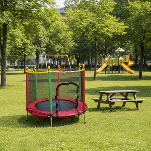 Trampolín Redondo Seguro para Niños con Red de Seguridad, Interior/Exterior, para Niños Pequeños, Ejercicio en Casa, Salto, Garantía de 1 Año - Product Image 6