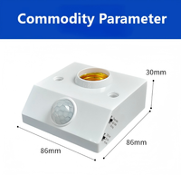 Portalámparas Huayi con Sensor de Movimiento Corporal, Base E27, Interruptor Inteligente Infrarrojo, Enchufe de Pared, AC 110V 220V