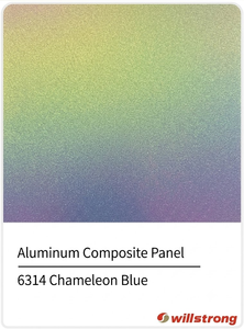 4mm <b>Curtain</b> Wall Facade For Office Building Exterior ACM Board Chameleon Blue Aluminum Composite <b>Panel</b> - Product Image 2