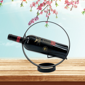 Présentoir métallique rond de Table pour <span class=keywords><strong>vin</strong></span>, 4 pièces, support de rangement du <span class=keywords><strong>vin</strong></span>, pour <span class=keywords><strong>bouteille</strong></span> unique, comptoir - Product Image 3