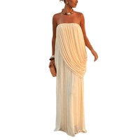 Nouvelles Robes Maxi Élégantes pour Femmes, Sexy, Coupe Slim, Sans Manches, Épaules Dénudées, Couleur Unie, Dos Nu en Maille