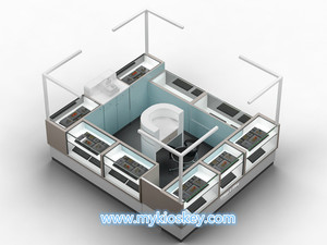Chiosco Espositivo per Gioielli di Alta Gamma 3x3 Metri, Stand per Gioielleria, Design di Cabina Espositiva per Gioielli in Vendita - Product Image 5