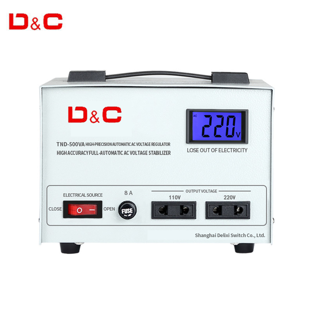 D&C TND Wholesale High Quality 220V SVC Series 500VA 1000VA 2000VA Ac Automatic Voltage Regulator Stabilizer