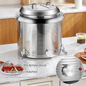 Calentador de Sopa Eléctrico de Acero Inoxidable de 13L, Control Digital Inteligente, Modo Eco, Gran Capacidad, Cubo Calentador de Alimentos <span class=keywords><strong>para</strong></span> Buffet - Product Image 3