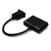 Câble adaptateur convertisseur mâle VGA vers HDTV et VGA femelle avec Audio 3.5mm et Port d'alimentation 5V pour projecteur de moniteur d'ordinateur portable PC