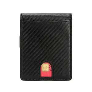 新しいデザインの金属製財布ステンレス製財布付きPU