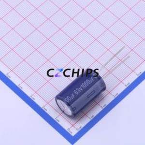 Condensateur électrolytique en aluminium à montage traversant ERE1JM102L25OT, composant à montage traversant THT, D16xL25mm 1000uF 20% 63V 7.5mm - Product Image 2