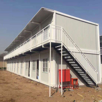 Structure en acier européenne démontable, maison conteneur à deux étages en kit, villa préfabriquée, bureau, centre commercial, hôtel, utilisation rapide