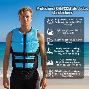 سترة نجاة مخصصة من النيوبرين خفيفة الوزن للسباحة، مساعد طفو قابل للتعديل للرجال والنساء للرياضات المائية والغوص والتجديف - Product Image 2