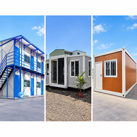 Maison conteneur moderne extensible de 20 pieds, 2-3 chambres, en acier, préfabriquée et pliable, pour projets résidentiels aux États-Unis