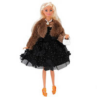 4-teiliges Set Halloween Weihnachten Neujahr Winter 30cm Stoff Mode-Kleidung Großer Rock Set für Puppen