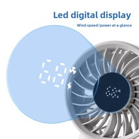 Nouveau ventilateur de bureau pliable transfrontalier avec affichage numérique, 100 réglages de vitesse, flux d'air puissant à haute vitesse, portable et utilisable en extérieur