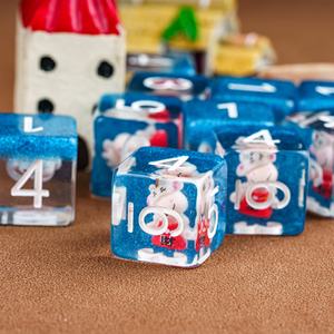 FACCUB, venta al por mayor, resina personalizada de alta calidad, 16mm, número D6, dados de cubo poliédrico, dados de flores de plástico rodantes a granel - Product Image 4