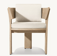 LUXORA Ensemble de jardin pour patio d'hôtel Fauteuil de salle à manger en teck Mobilier d'extérieur moderne de luxe Fauteuil de cour
