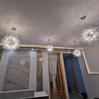 Lampe de restaurant créative de luxe, salle à manger, hôtel, salon, ampoules LED G9, lustre en cristal, suspension