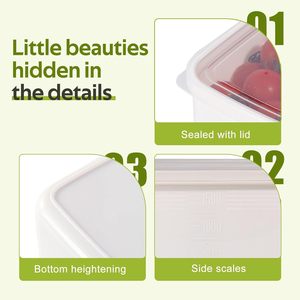 Refrigerator <b>Storage</b> <b>Box</b> PP Plastic Food Grade Crisper <b>Kitchen</b> Fruit Vegetable Egg Freezer sealed <b>Box</b> with Lid 1-3L Capacity - Product Image 2