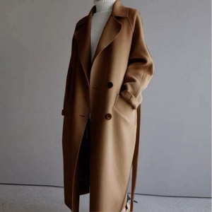 Wholesale Custom Autumn Winter Solid Woolen Windproof Shearling Long Sleeve Fleece <b>Jacket</b> with Pockets <b>Women</b> - Product Image 2