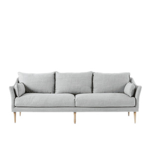 Modern Minimalist <b>Living</b> <b>Room</b> <b>Sofa</b> Set L-Shaped Removable Washable Fabric Foam Filling Gray Color - Product Image 3