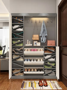 <span class=keywords><strong>Meuble</strong></span> à chaussures ultra-fin de luxe léger, 17 cm, étagère de séparation étroite suspendue pour salon, hall, entrée de la maison - Product Image 3