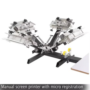 Presse à écran à micro-registre haute précision 4 couleurs 2 stations pour sérigraphie à plat - Product Image 4