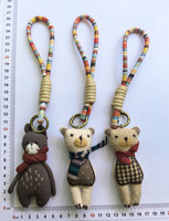 34 modèles de pendentifs en tissu faits à la main, poupées de dessin animé, porte-clés mignons, accessoires de sac, accessoires animaux, porte-clés en peluche