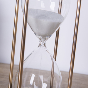 Horloge de sable décorative en bois noir de 30 <span class=keywords><strong>Minutes</strong></span> sablier minuterie de sable avec tiges métalliques polies - Product Image 5