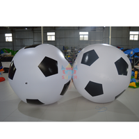 Ballon de football gonflable géant en PVC personnalisé pour l'extérieur, jouet de décoration de jeu de football surdimensionné de 2 m pour adultes et enfants