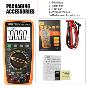 VICTOR-condensador VC9804A + 20mF, frecuencia de 20MHz con función de temperatura, multímetro digital verdadero <span class=keywords><strong>RMS</strong></span> - Product Image 6