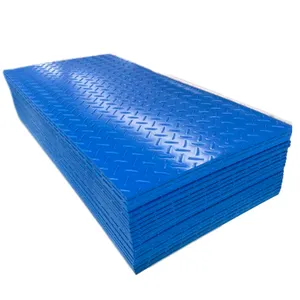 Tapis de protection au sol de machines lourdes en plastique HDPE 4x8 3x8 pour pelle