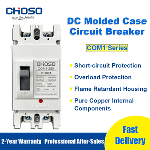 CHOSO 550V DC Parafoudre 2P 250A 20kA Disjoncteur Thermomagnétique à Boîtier Moulé (MCCB) pour Système Solaire Photovoltaïque CE - Product Image 1