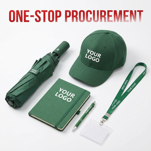 Ensemble de papeterie de bureau personnalisé, cadeau promotionnel pour commandes d'entreprise, cadeau d'affaires <span class=keywords><strong>5</strong></span> en 1 avec parapluie, carnet, stylo, casquette - Product Image 1