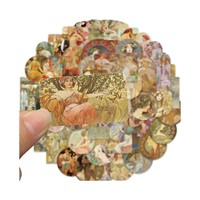 Artístico victoriano Euro Retro arte pintura Graffiti pegatinas vinilo estético Medieval calcomanía arte etiqueta para KraftBook Wish-botella