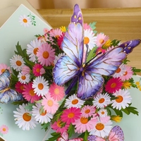 Nouvelle carte 3D pour la fête des mères-Carte d'anniversaire pour bouquet de fleurs 3D-Cadeau de Thanksgiving pour les enseignants