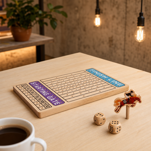 Juego de Mesa de Carreras de Caballos de Madera con Dados de Madera y Caballos de Madera Numerados del 2 al 12, Juego Familiar para Niños y Adultos - Product Image 4