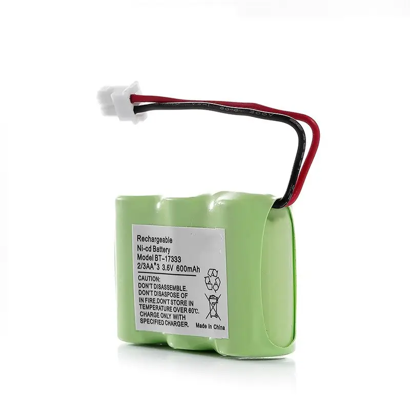 Baterai Ponsel Tanpa Kabel, Baterai Telepon Pengganti Ni-MH 2/3AA * 3 3.6V 600MAh untuk Vtech BT17333 BT-17333 BT27233 CS5221 BT163345