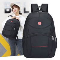 Mochila Escolar Barata Impermeable Negra para Adolescentes 2024 con Logo Personalizado