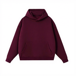 Sudadera con Capucha para Hombre, Color Sólido, Corte Holgado, Felpa Francesa, Estilo Casual para Otoño, Diseño con Bolsillos, Manga Larga - Product Image 2