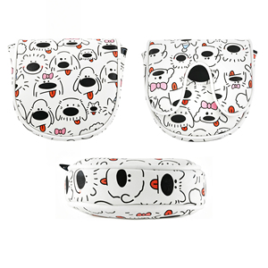 Fundas para palos de golf tipo mallet con estampado animal de cuero PU y cierre magnético para el centro del shaft - Product Image 1