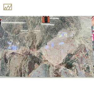 Empat musim lempengan kuarsit merah muda dan blok pembuluh hijau dengan warna merah muda dipoles jumlah besar tersedia - Product Image 3